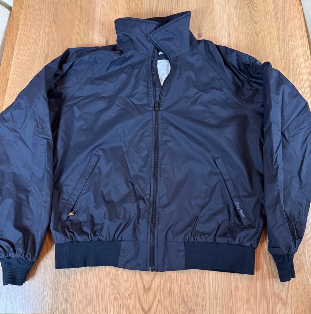 VTG 90s Helly Hansen Helly-Tech Crew Sailing Bomber Jacket Taiwan Black